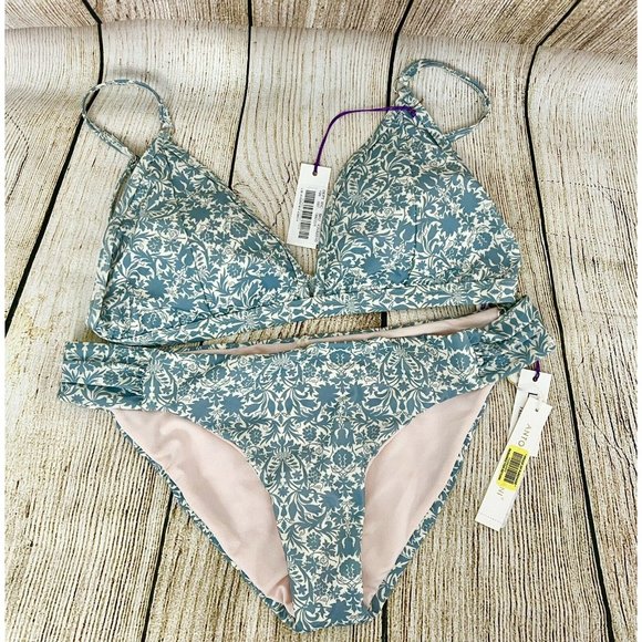 Antonio Melani‎ Liberty of London Triangle Bikini Set Sz 10/12 Bluish Gray - Picture 5 of 8